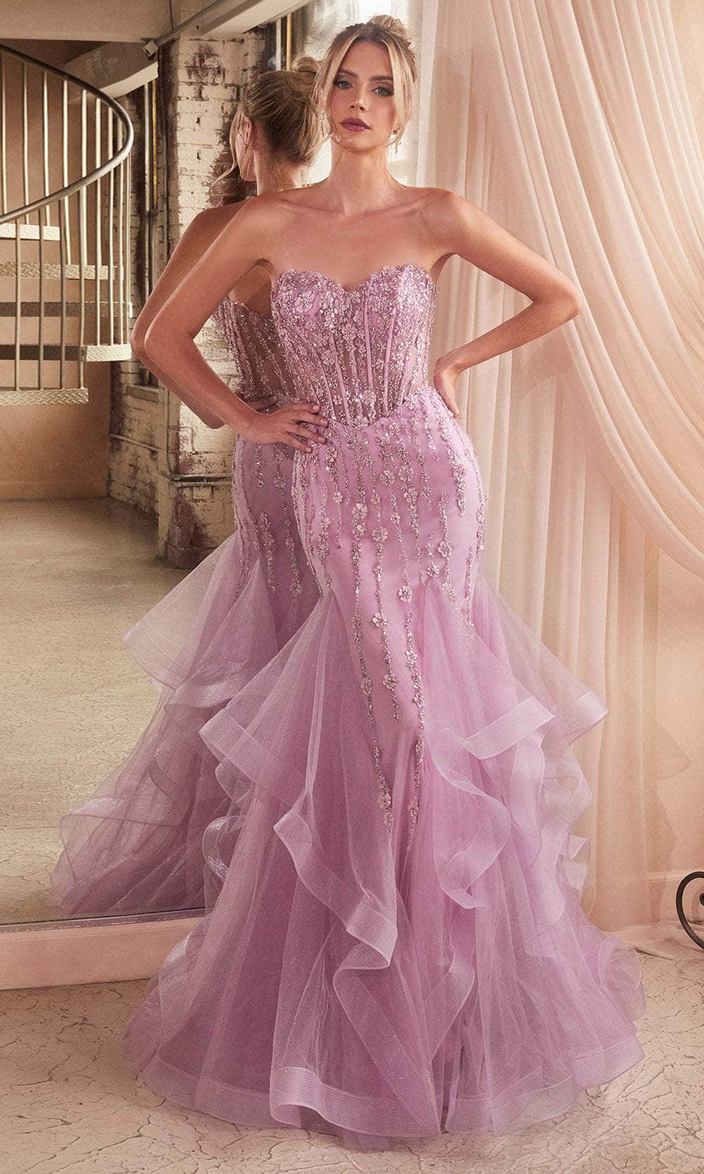 english evening dresses Andrea & Leo A1348 Floral Formal Prom Long A Line Dress The Dress Outlet