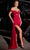 Ladivine CD836 - Off-Shoulder Cutout Detailed Prom Gown Prom Dresses 2 / Deep Red