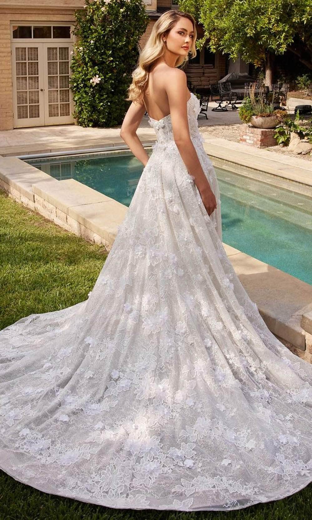 Ladivine CD860W - Floral Applique Embellished Strapless Bridal Dress 10 / Off White - Shop Ladivine dresses on Couture Candy at CoutureCandy.com Ladivine CD860W - Floral Applique Embellished Strapless Bridal Dress 10 / Off White - Shop Ladivine dresses on Couture Candy at CoutureCandy.com