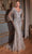 Ladivine CD864 - Crystal-Embellished Sheath Gown Special Occasion Dress 2 / Silver