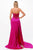 Ladivine CDS411 - Strapless Ruched Detailed Prom Gown Prom Dresses 6 / Emerald