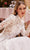 Ladivine CDS433W - Long Sleeve Lace Applique Bridal Gown Bridal Dresses