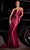 Ladivine CDS441 - Asymmetric Pleated Sheath Gown Prom Dresses