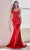 Ladivine CDS450 - Beaded Lace Appliqued Prom Gown Prom Dresses 2 / Red