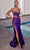 Ladivine CDS489 - Strapless Sheath Evening Dress Pageant Dresses 2 / Nova Purple