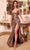 Ladivine CH051 - Corset Bodice Strapless Prom Gown Prom Dresses XS / Rosewood