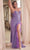 Ladivine CH061 - Plunging V-Neck Sequin Embellished Prom Gown Prom Dresses XS / Lavender