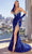 Ladivine CP639 - Crystal Bead Sheath Evening Dress Pageant Dresses 2 / Royal