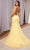 Ladivine D145 - Floral Beaded Trumpet Prom Gown Prom Dresses