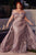 Ladivine J836 - Glitter Overskirt Evening Gown Prom Dresses 18 / Mauve-