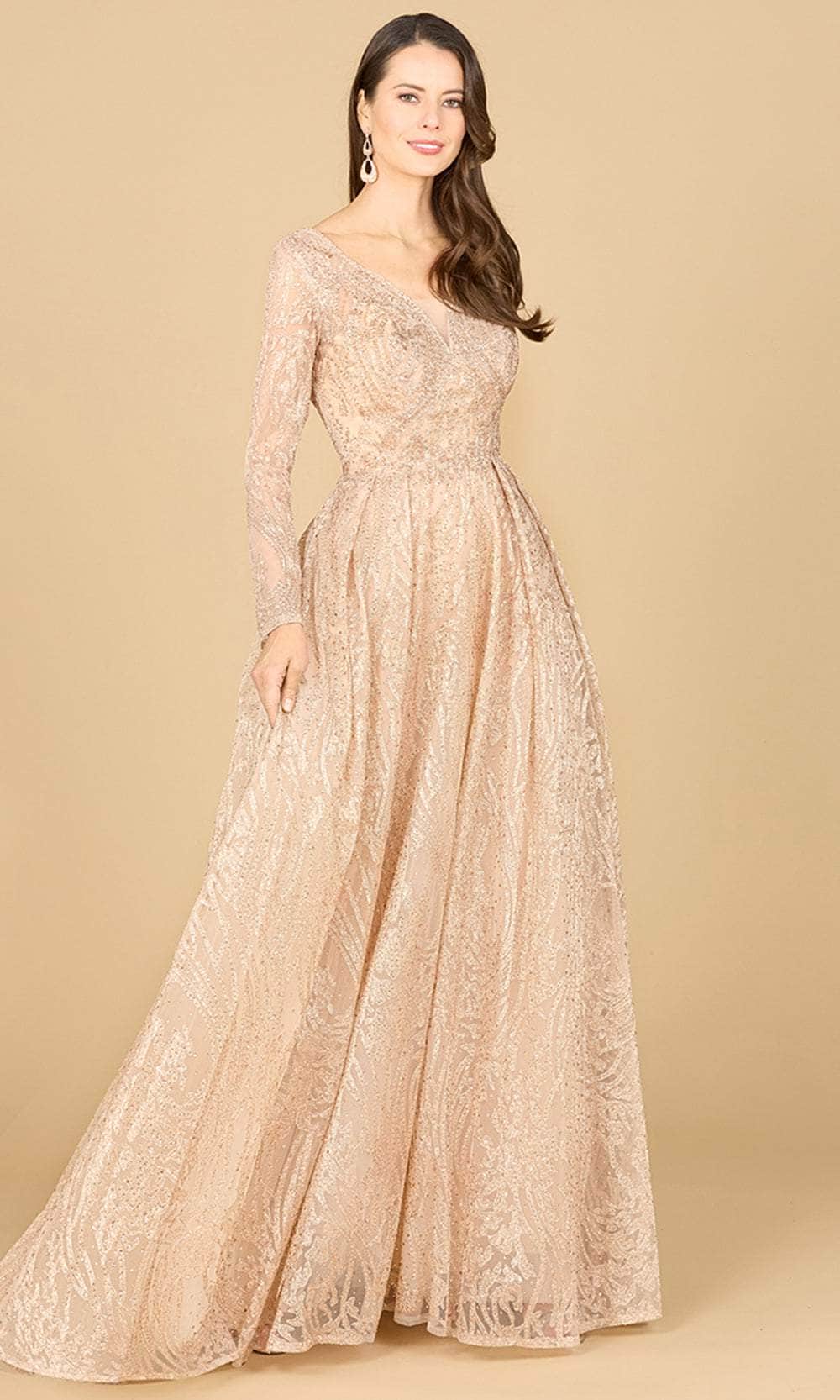 Lara Dresses 29142 - Long Sleeve Pleated Evening Gown 16 / Champagne - Shop Lara Dresses Dresses on Couture Candy at CoutureCandy.com Lara Dresses 29142 - Long Sleeve Pleated Evening Gown 16 / Champagne - Shop Lara Dresses Dresses on Couture Candy at CoutureCandy.com
