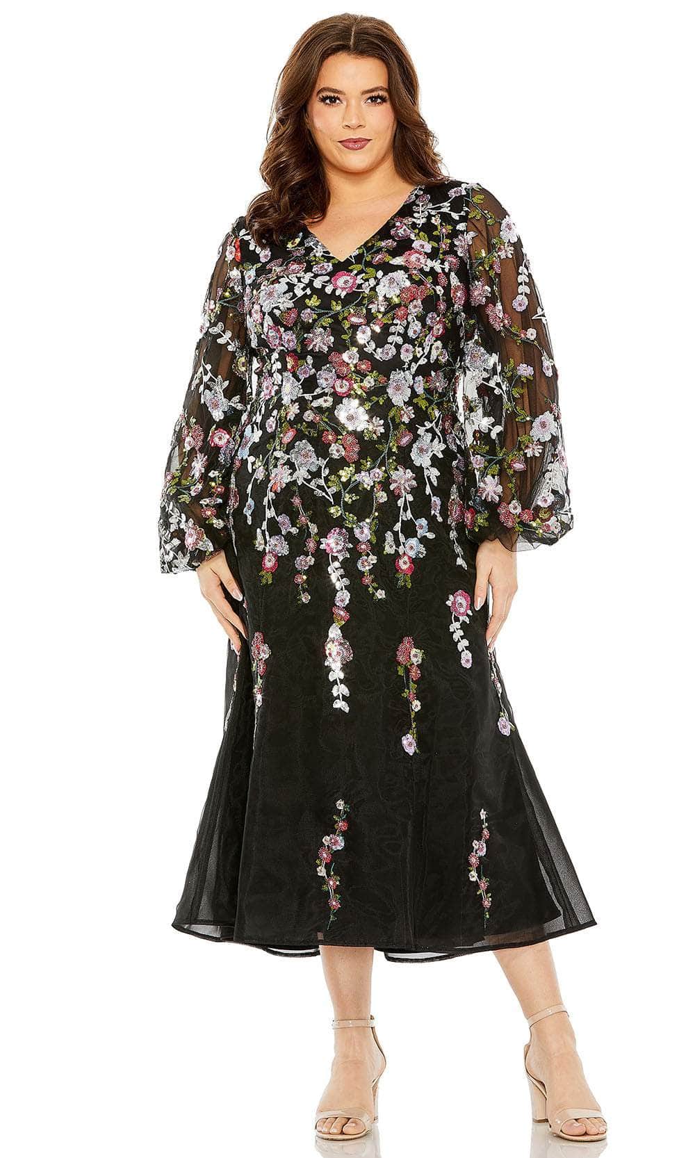Mac Duggal 20474 - Long Puff Sleeve Full Back Prom Dress Couture Candy Mac Duggal 20474 - Long Puff Sleeve Full Back Prom Dress Couture Candy