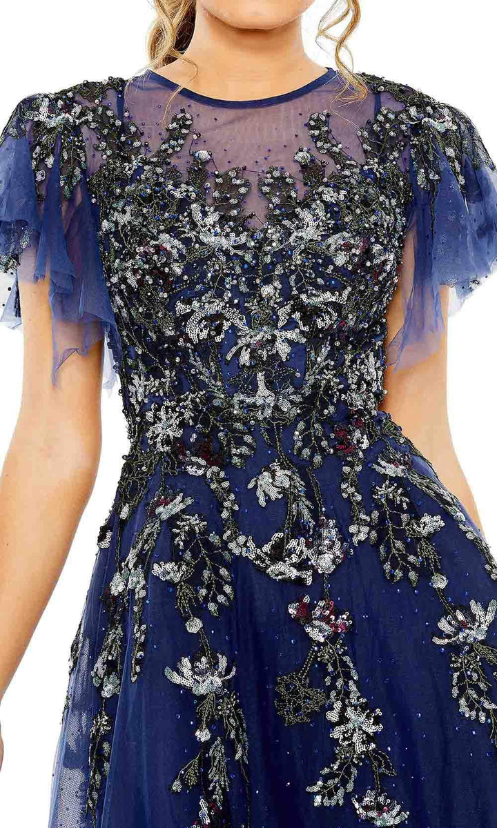 Mac Duggal 20510 Flutter Sleeve Tulle Cocktail Dress Couture Candy