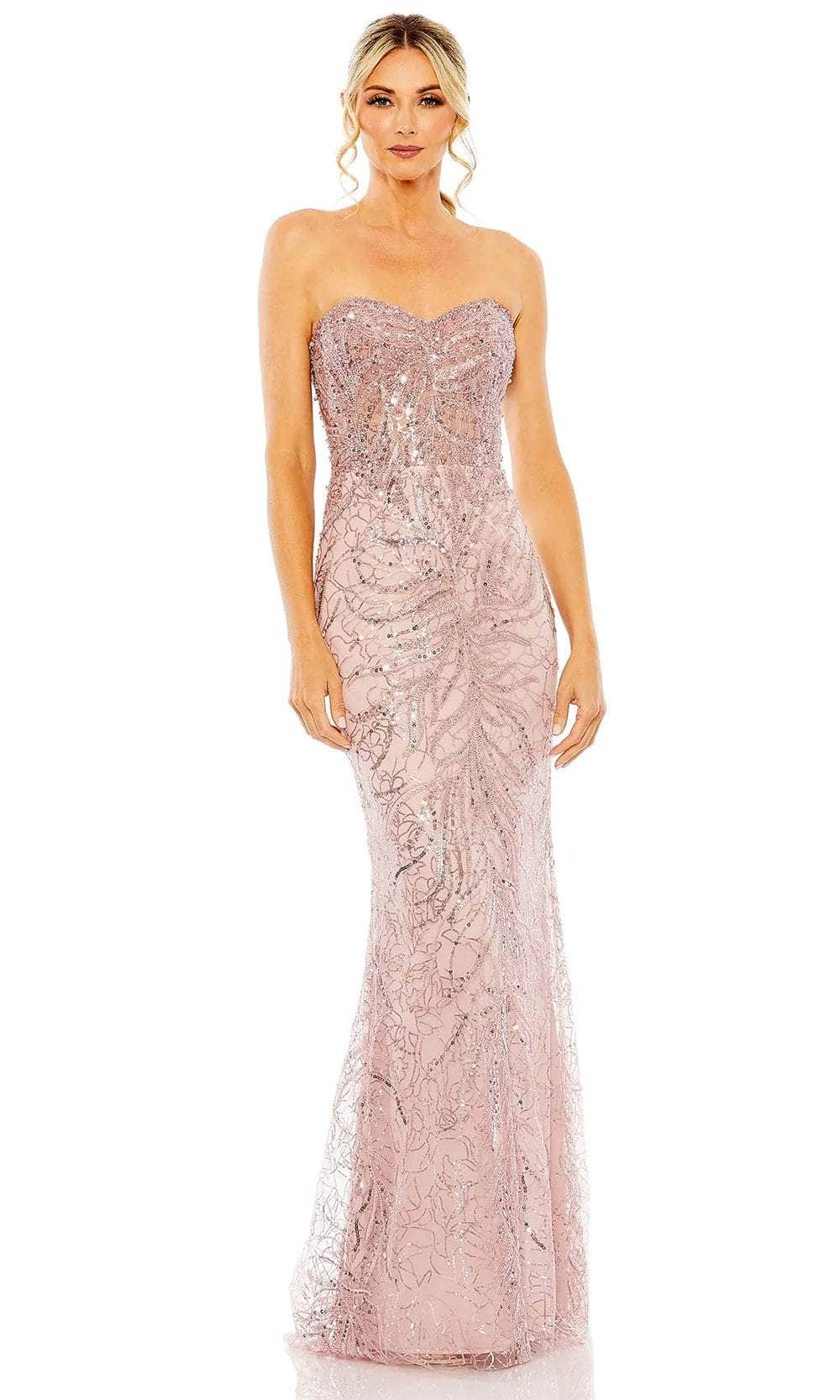 Mac Duggal Women's Embellished Strapless Gown - Powder Blue - Size 6 Mac Duggal Women's Embellished Strapless Gown - Powder Blue - Size 6