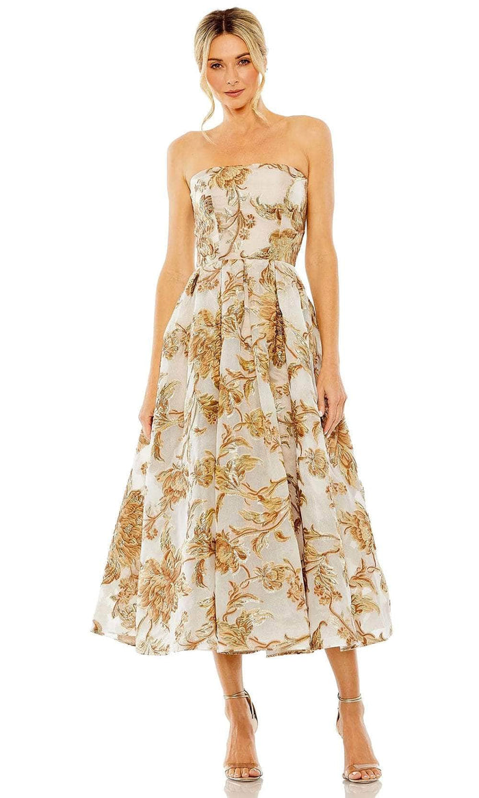Mac Duggal 20716 - Floral A-Line Evening Dress Evening Dresses 2 / Bronze