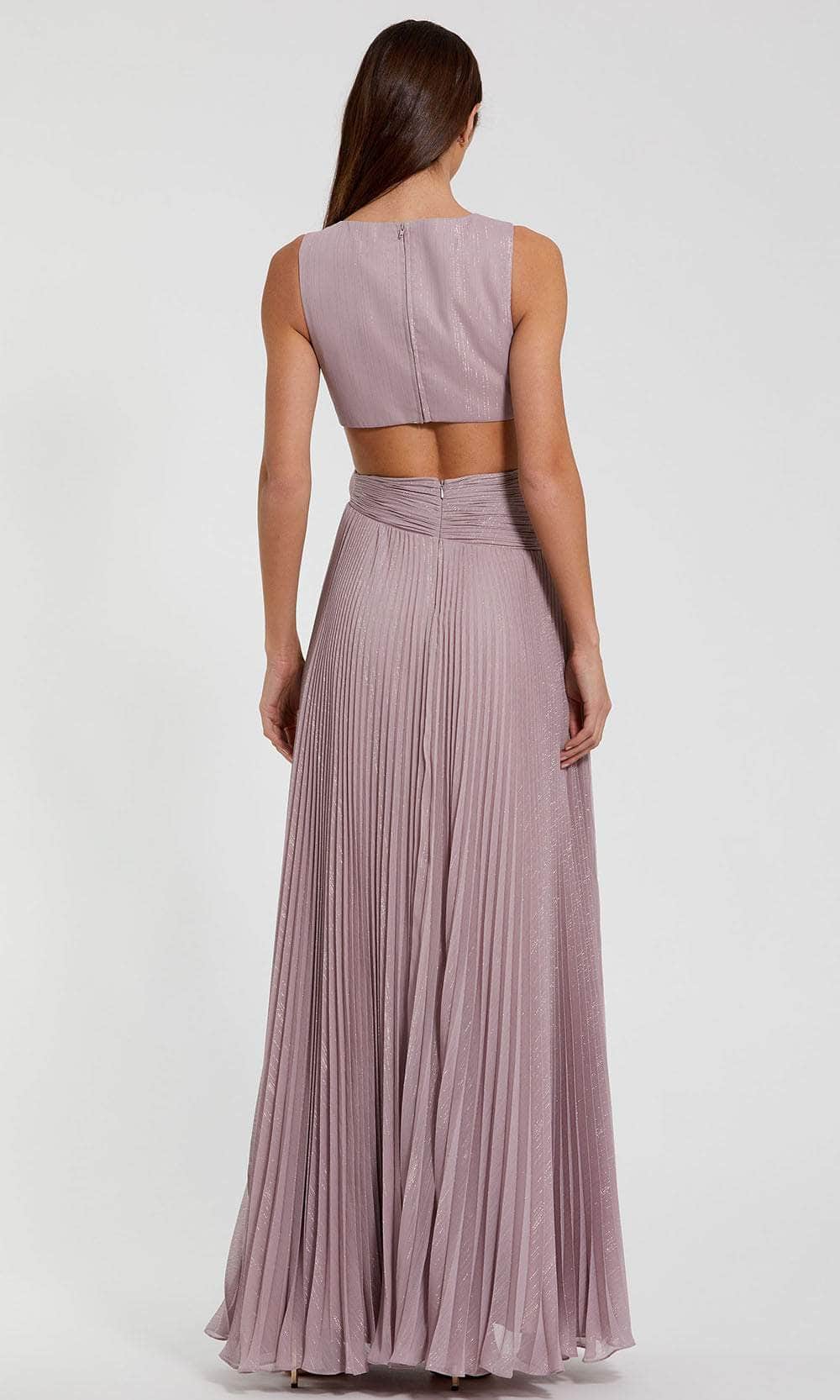 Mac Duggal Women's Ruched Chiffon Sleeveless Gown with 3D Flower - Purple - Size 12 - Vintage Lilac Mac Duggal Women's Ruched Chiffon Sleeveless Gown with 3D Flower - Purple - Size 12 - Vintage Lilac