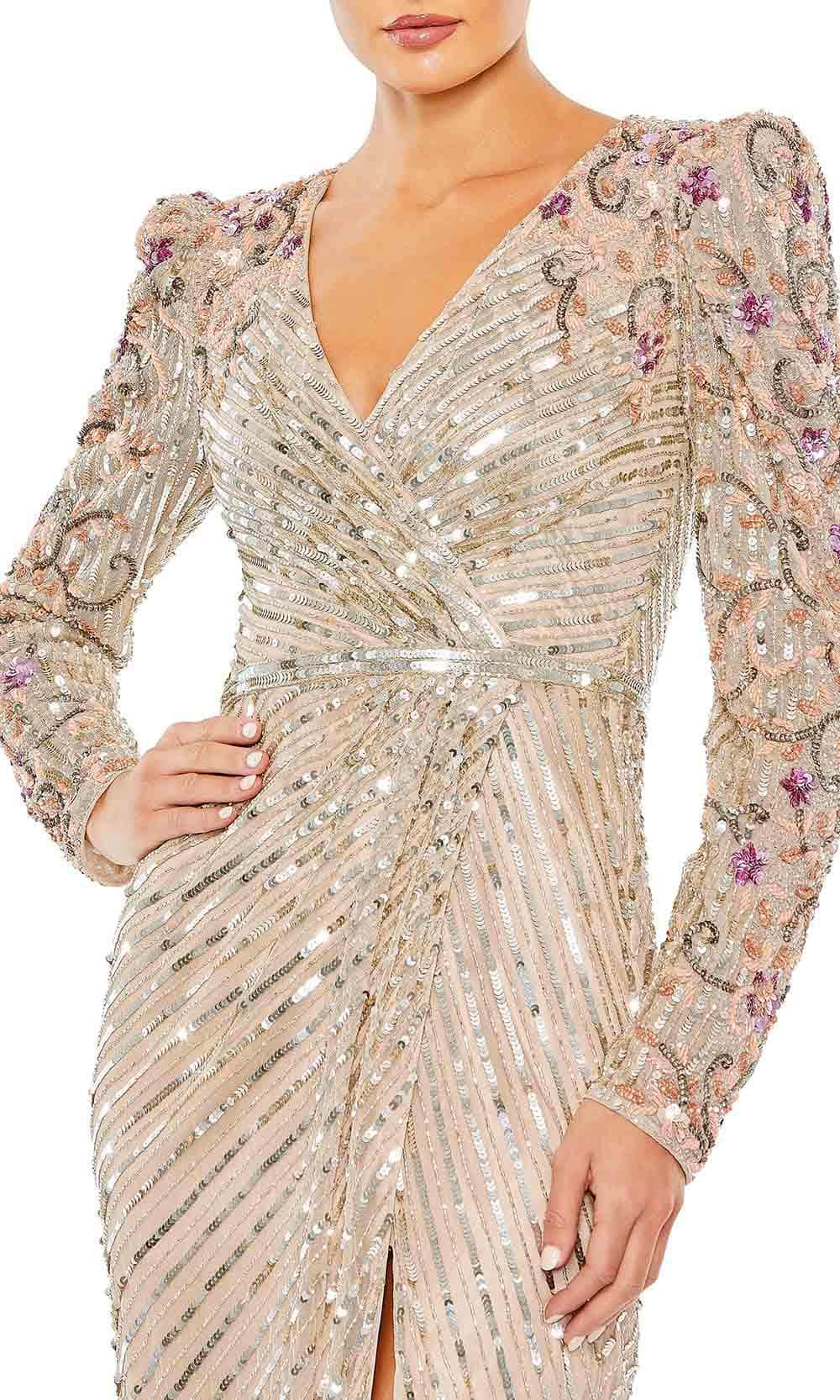 Mac Duggal 5628 - Beaded Long Sleeve Evening Dress Couture Candy Mac Duggal 5628 - Beaded Long Sleeve Evening Dress Couture Candy