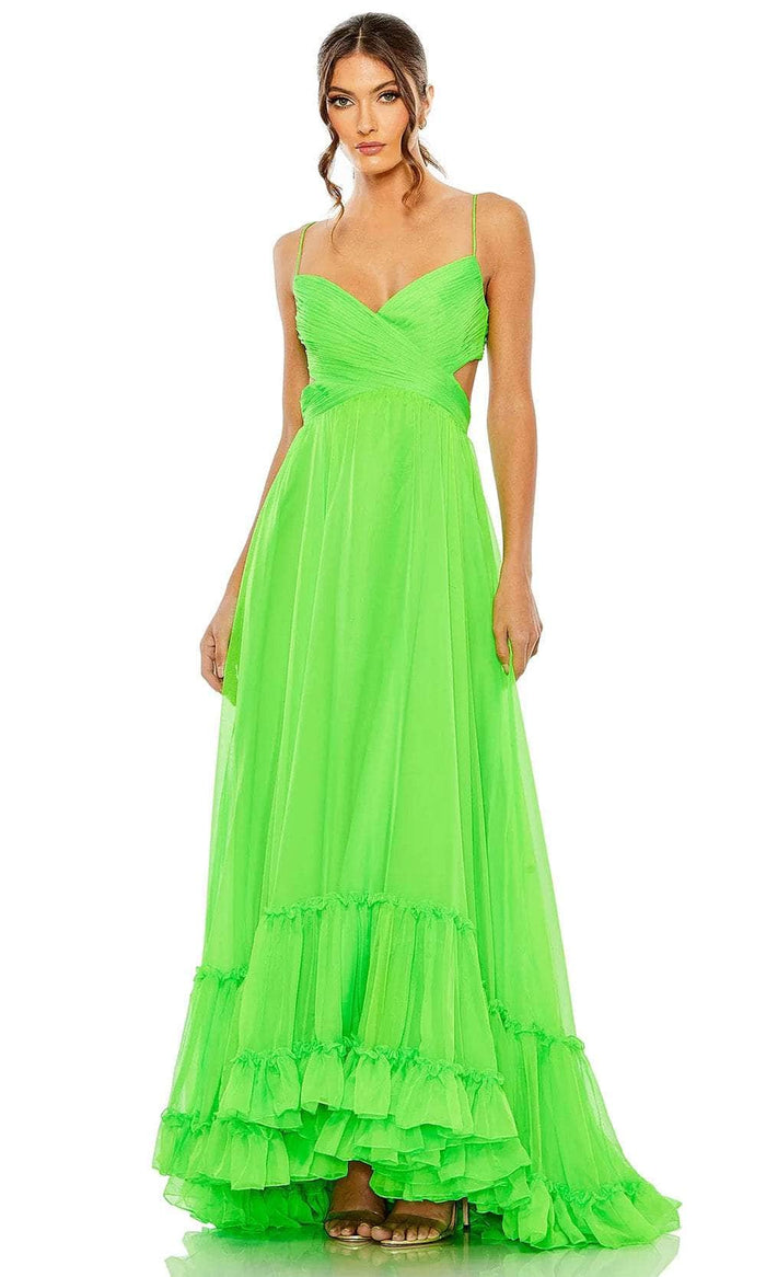 Mac Duggal 68477 - Sleeveless A-Line Prom Dress Prom Dresses 0 / Lime