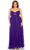 Mac Duggal 68543 - Ruffled Skirt A line Dress Prom Dresses 14W / Ultra Violet