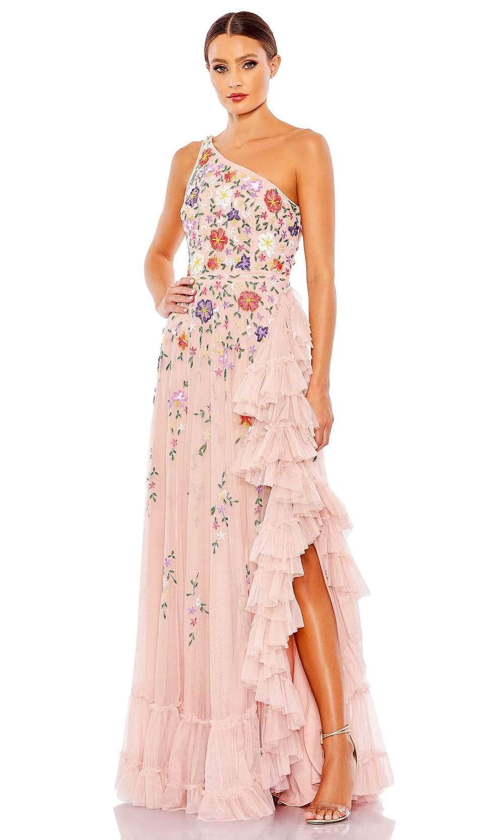 Mac Duggal 9164 - Floral Asymmetrical Prom Gown Couture Candy Mac Duggal 9164 - Floral Asymmetrical Prom Gown Couture Candy
