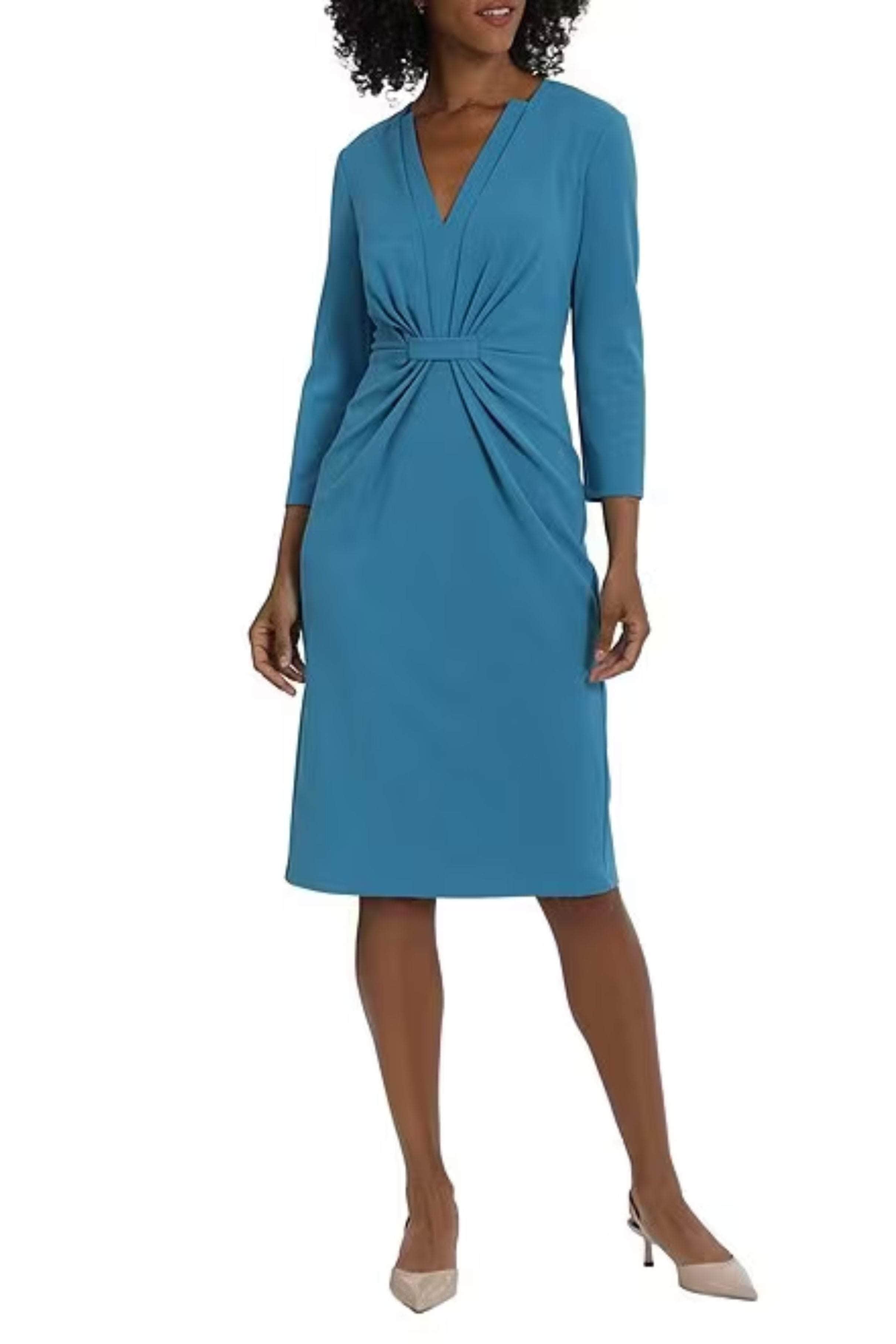 Maggy London G5491M - V-Neck Knee-Length Formal Dress Maggy London G5491M - V-Neck Knee-Length Formal Dress