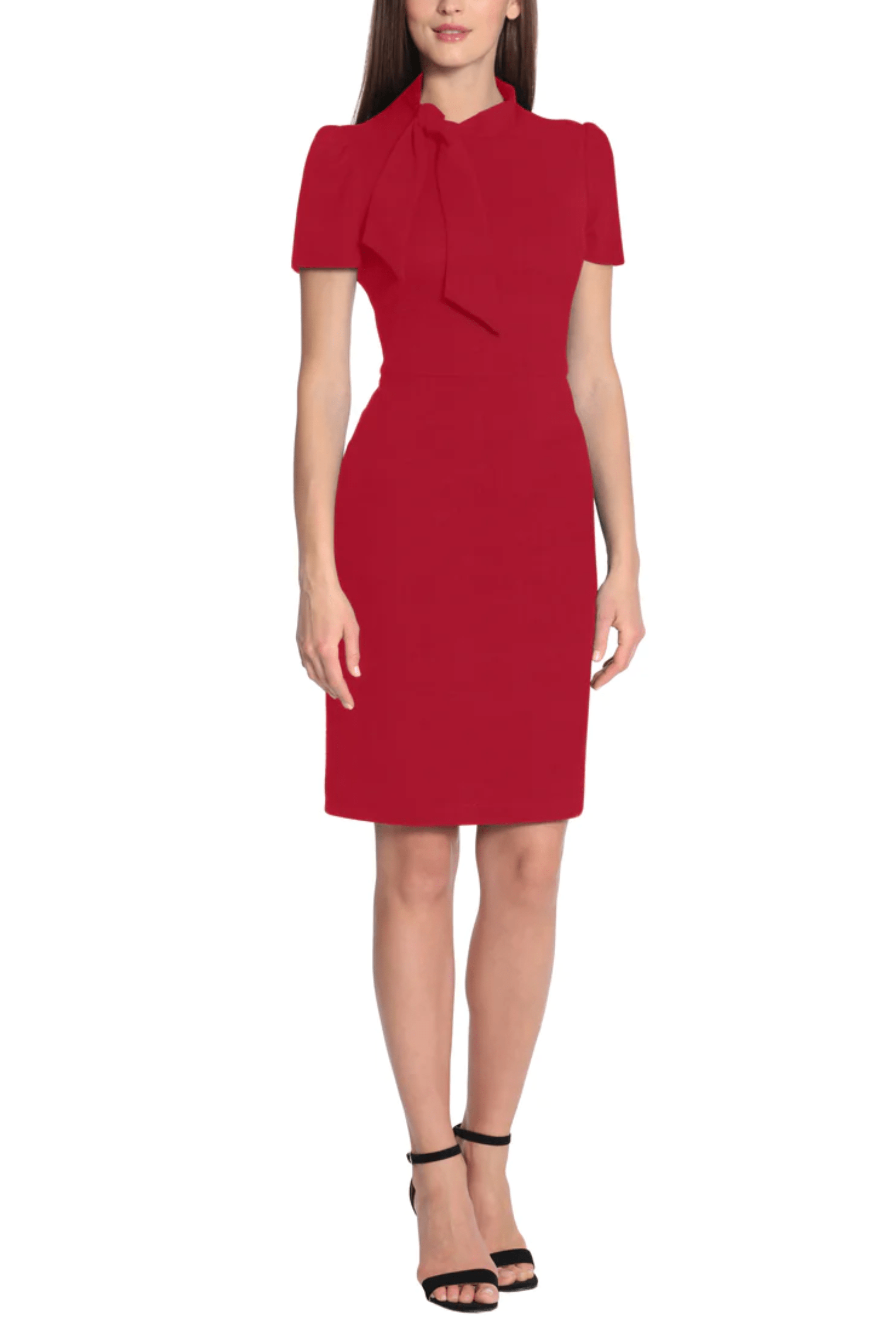 maggy london red dresses Maggy London Maxi Dress Sleeveless V Neck Draped Formal Red Size 4