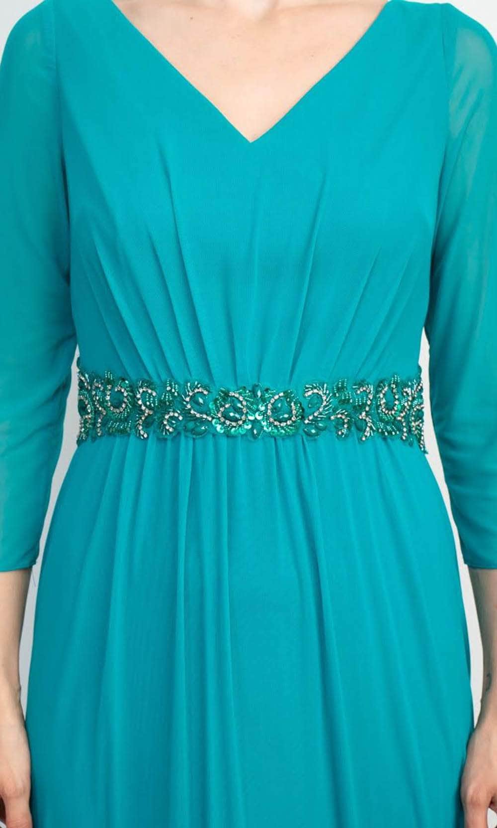 Marina 267155 - Embellished Waist Evening Dress Marina 267155 - Embellished Waist Evening Dress