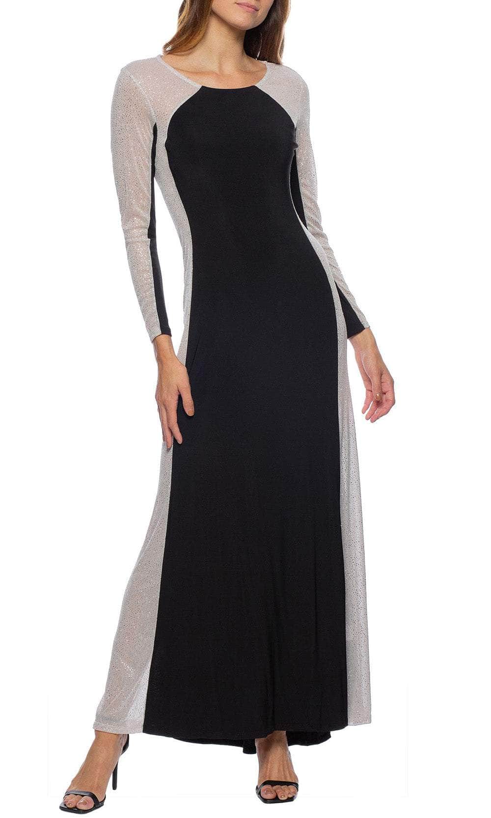 Marina 267749 - Embellished Colorblock Evening Dress Marina 267749 - Embellished Colorblock Evening Dress