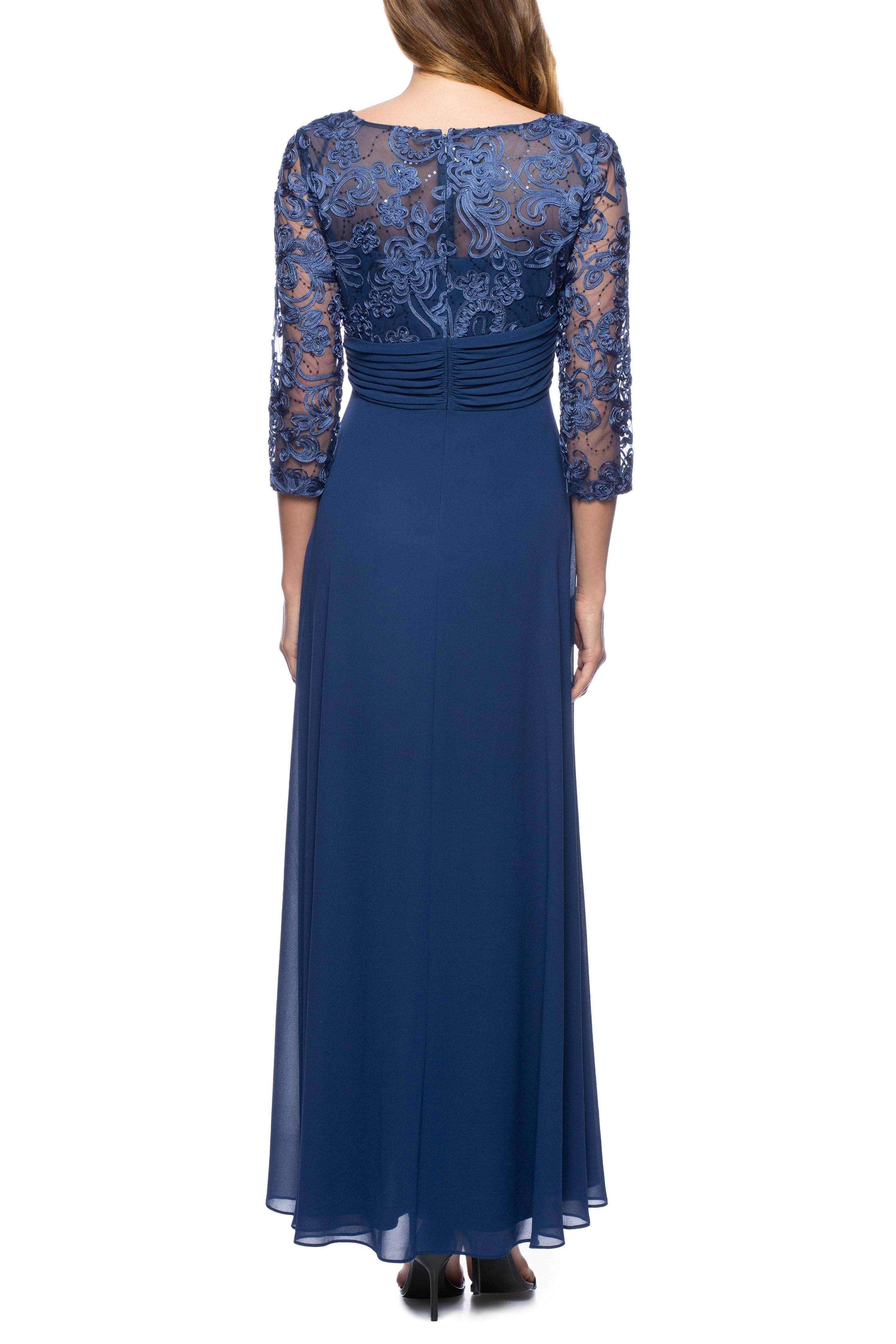 Marina 268401 - Embellished Quarter Sleeve Prom Dress Marina 268401 - Embellished Quarter Sleeve Prom Dress