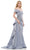 Marsoni by Colors MV1235 - Off Shoulder Ruched Formal Gown Formal Gowns 4 / Wedgewood