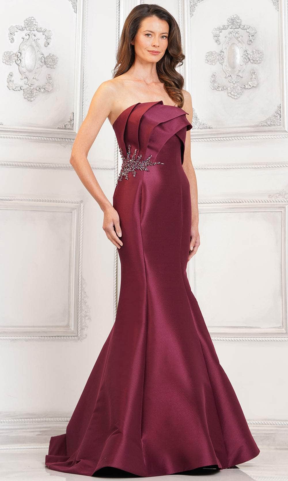 Marsoni MV1308 Long Formal Dress Burgundy / 20 Marsoni MV1308 Long Formal Dress Burgundy / 20