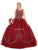 May Queen - LK130 Embellished Scoop Neck Ballgown Quinceanera Dresses 4 / Burg/Gold