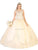 May Queen - LK130 Embellished Scoop Neck Ballgown Quinceanera Dresses 4 / Champagne/Gold