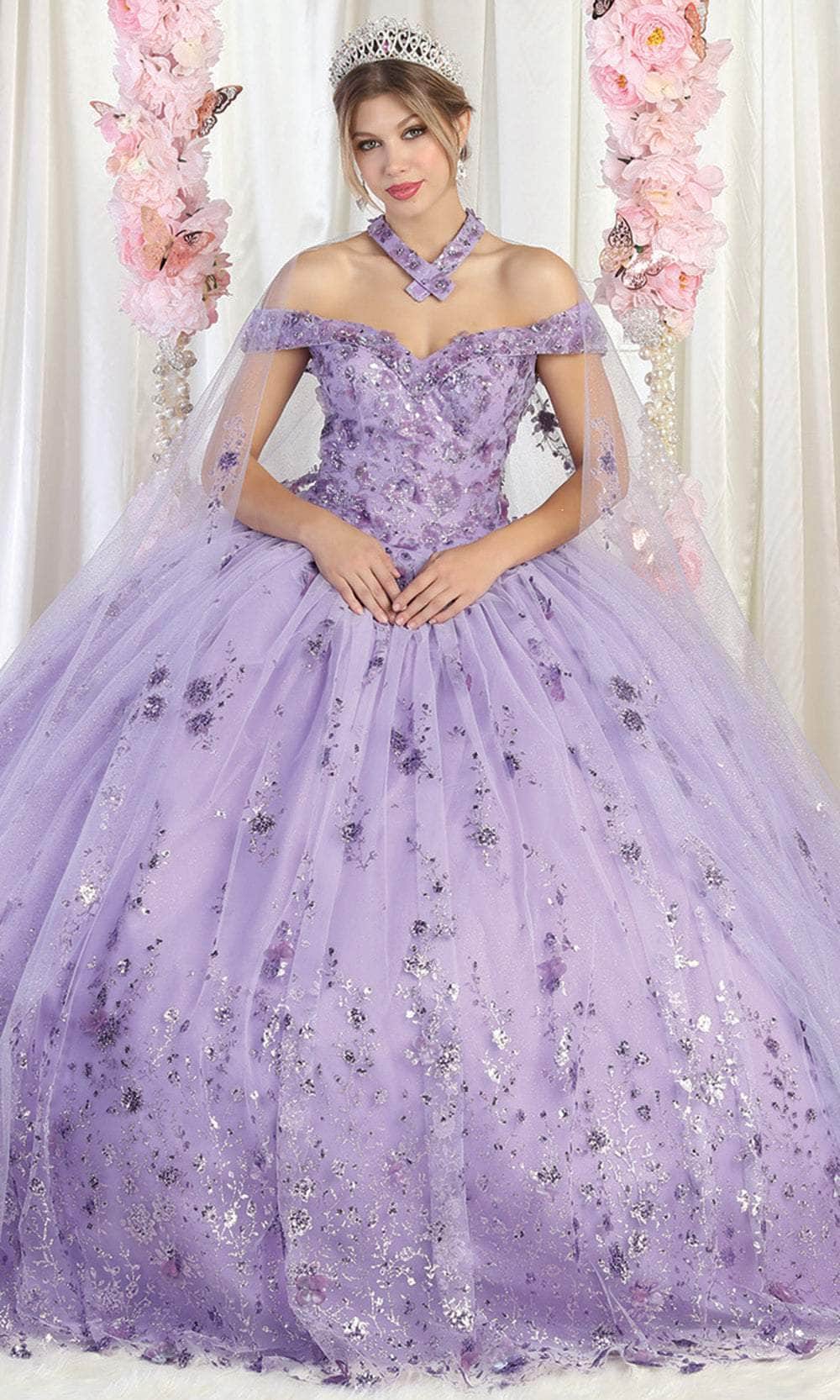 May Queen LK202 - Quinceanera Gown with Choker Necklace 16 / Rose Gold May Queen LK202 - Quinceanera Gown with Choker Necklace 16 / Rose Gold
