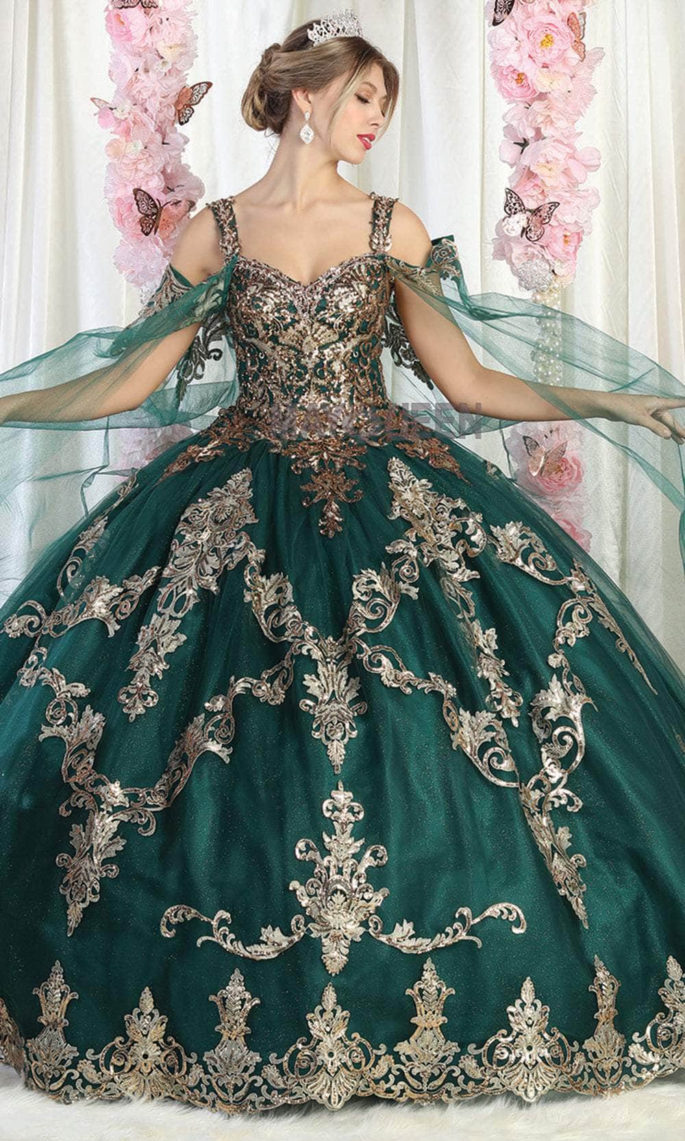 May Queen LK210 - Cold Shoulder Embellished Quinceanera Dress 4 / Burgundy - Shop May Queen Dresses On Couture Candy at CoutureCandy.com May Queen LK210 - Cold Shoulder Embellished Quinceanera Dress 4 / Burgundy - Shop May Queen Dresses On Couture Candy at CoutureCandy.com