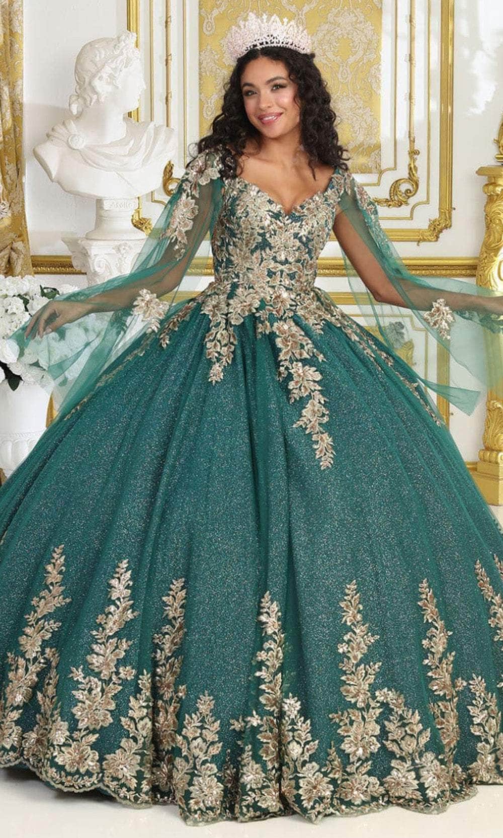 May Queen LK221 - Cape Sleeve Corset Ballgown Couture Candy May Queen LK221 - Cape Sleeve Corset Ballgown Couture Candy