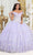 May Queen LK225 - Off Shoulder Glitter Ballgown Quinceanera Dresses 4 / Lilac