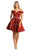 May Queen - MQ1815 Satin A-Line Cocktail Dress Homecoming Dresses 2 / Rust