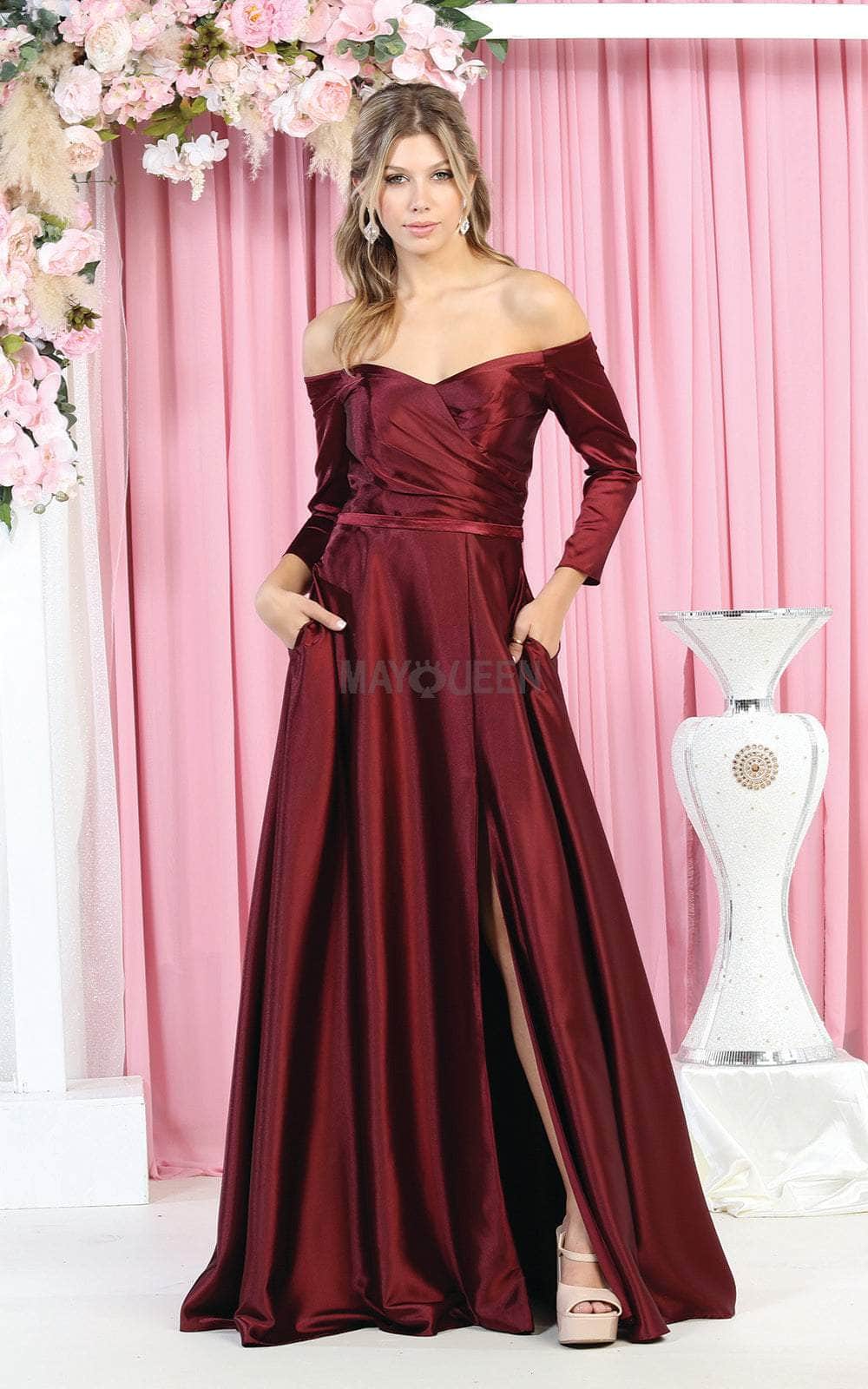 queen evening dresses Dancing Queen 1804 Off Shoulder Sweetheart Neck Long Dress