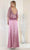 May Queen MQ1969 - Quarter Length Lace Satin Gown Military Ball