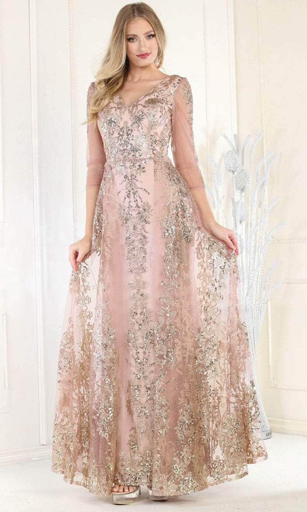May Queen MQ2000 - Quarter Sleeve Glitter Prom Dress 14 / Sage/Gold - Shop May Queen Dresses On Couture Candy at CoutureCandy.com May Queen MQ2000 - Quarter Sleeve Glitter Prom Dress 14 / Sage/Gold - Shop May Queen Dresses On Couture Candy at CoutureCandy.com