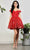 May Queen MQ2012 - Lace Off Shoulder Cocktail Dress Cocktail Dresses 4 / Red