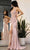 May Queen MQ2028 - Sheer Applique Prom Dress with Slit Prom Dresses