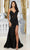 May Queen MQ2032 - Spaghetti Strap Corset Evening Dress Evening Dresses 2 / Black