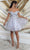 May Queen MQ2042 - Off Shoulder A-Line Cocktail Dress Cocktail Dresses 2 / Silver
