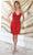 May Queen MQ2060 - Applique Sheath Cocktail Dress Cocktail Dresses 4 / Red