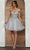 May Queen MQ2080 - Sheer Corset Cocktail Dress Cocktail Dresses 2 / Silver