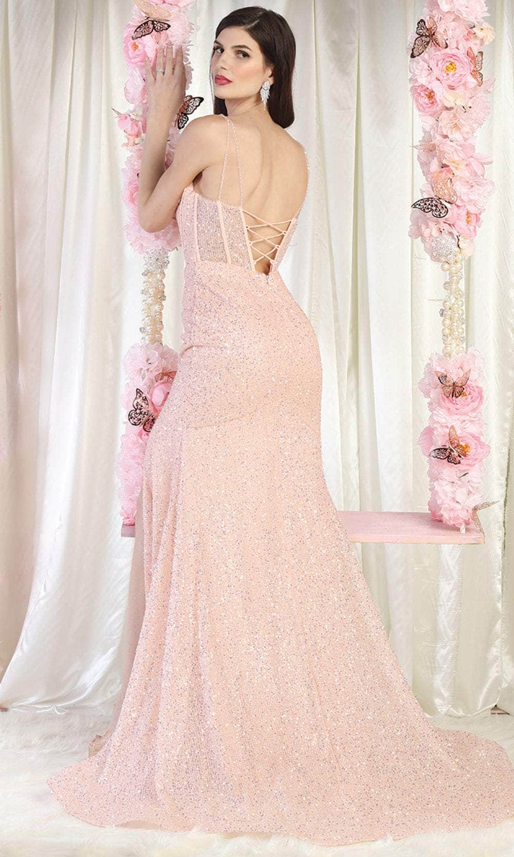 May Queen RQ7981 - Sleeveless Sequin Embellished Evening Dress 8 / Dusty Blue - Shop May Queen dresses on Couture Candy at CoutureCandy.com May Queen RQ7981 - Sleeveless Sequin Embellished Evening Dress 8 / Dusty Blue - Shop May Queen dresses on Couture Candy at CoutureCandy.com