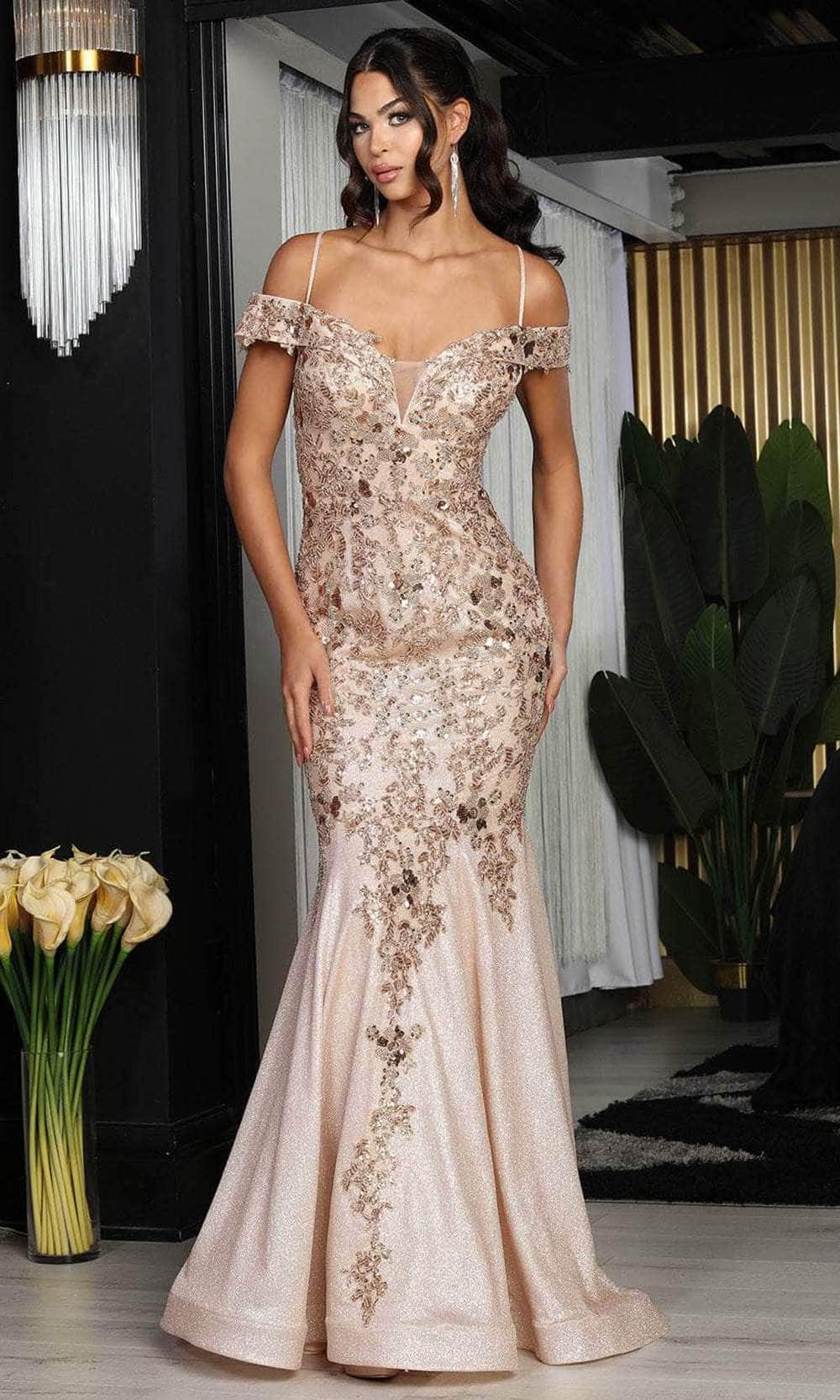 May Queen RQ8040 - Cold Shoulder Mermaid Prom Gown May Queen RQ8040 - Cold Shoulder Mermaid Prom Gown