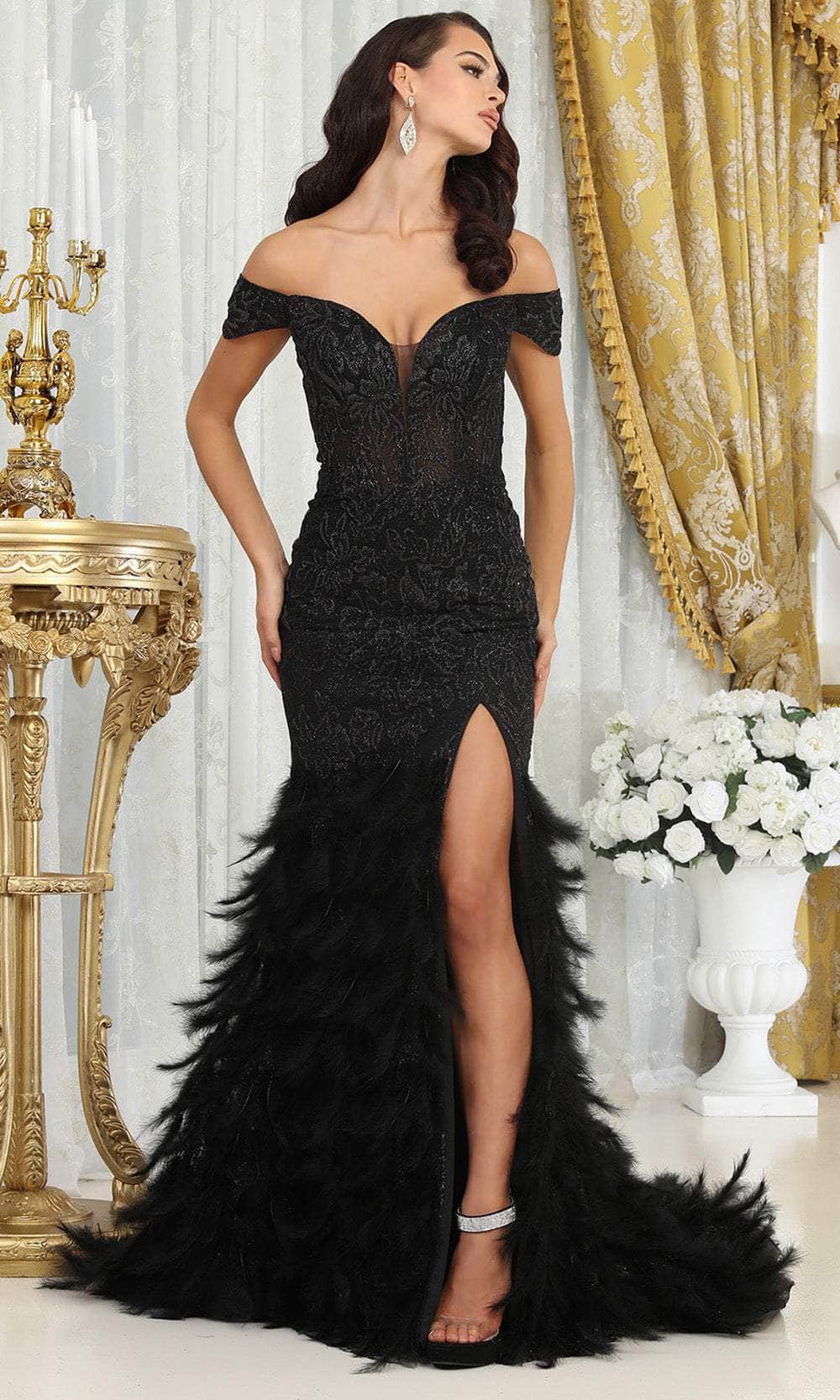 Black Dress With Feather Skirt Lace-Up Long Sequin Prom Dress With Feather Skirt Teal Black Dress With Feather Skirt Lace-Up Long Sequin Prom Dress With Feather Skirt Teal